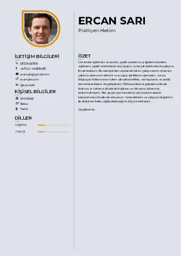 Pratisyen Hekim Cv Örnekleri cv indir